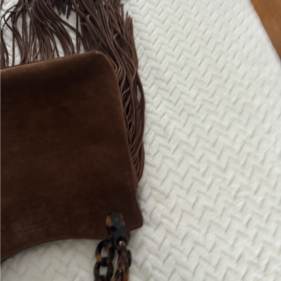 Polo by Ralph Lauren Brown Suede Fringe Hobo Bag - Picture 2 of 3